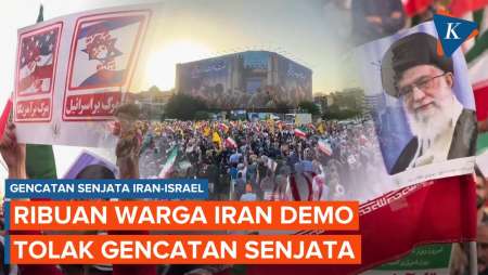 Ribuan Warga Iran Demo Tolak Gencatan Senjata dengan Israel