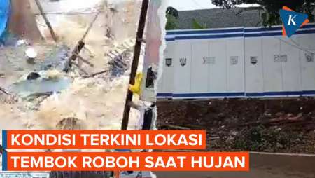 Situasi Terkini Tembok Gudang SDA Pasar Minggu yang Jebol Saat Hujan