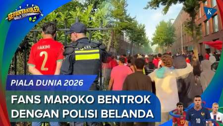 Detik-detik Fans Maroko Bentrok Dengan Polisi Den Haag Usai Singkirkan Belanda