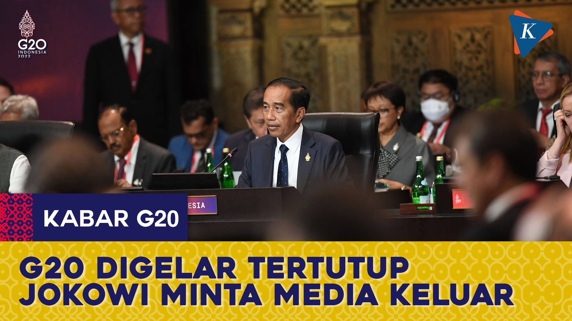 Pertemuan G20 Digelar Tertutup, Jokowi Minta Media Tinggalkan Ruang Pertemuan