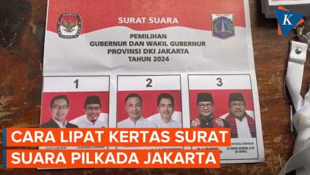 Menjajal Cara Lipat Kertas Surat Suara Pilkada Jakarta 2024