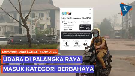 Palangka Raya Dikepung Kabut Asap, Kualitas Udara Berbahaya