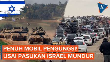 Potret Warga Palestina Antre di Koridor Utama Gaza Usai Pasukan Israel Angkat Kaki