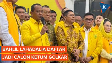 Sorakan “Golkar Satu” Ramaikan Momen Bahlil Daftar Calon Ketum Golkar