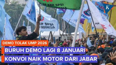 Buruh Kembali Demo Protes UMP Di Istana Dan DPR 8 Januari 2026