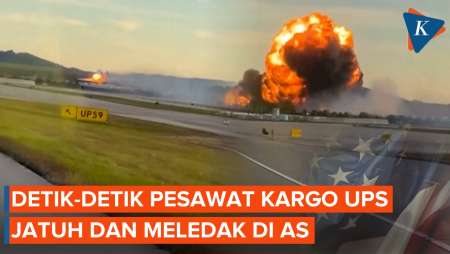 Pesawat Kargo UPS Jatuh Saat Lepas Landas di AS, Meledak dan Terbakar Hebat