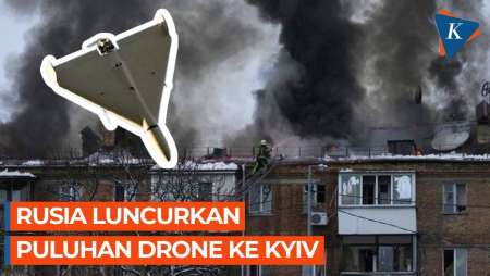 Kyiv Dibombardir 33 Drone Rusia Bertubi-tubi, Meledak dalam 2 Jam