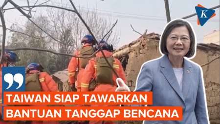 Kesampingkan Ketegangan, Presiden Taiwan Berduka dan Tawarkan Bantuan untuk Gempa China