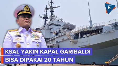 KSAL Inspeksi Kapal Garibaldi: Kondisi Baik, Bisa Tampung 14 Helikopter