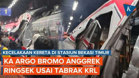 KA Argo Bromo Anggrek Tabrak KRL Di Stasiun Bekasi Timur