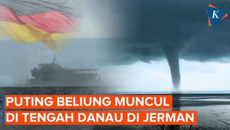 Detik-detik Angin Puting Beliung Terbentuk Di Tengah Danau Di Jerman