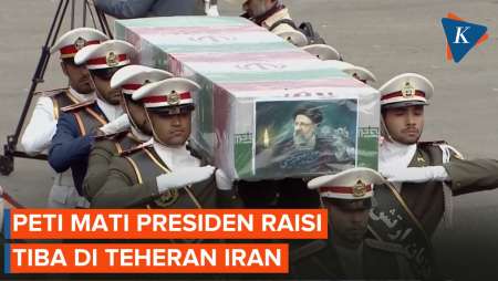 Momen Haru Jenazah Presiden Iran Raisi Tiba di Bandara Teheran