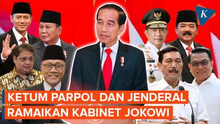 Barisan Ketum Parpol dan Jenderal  di Kabinet Jokowi