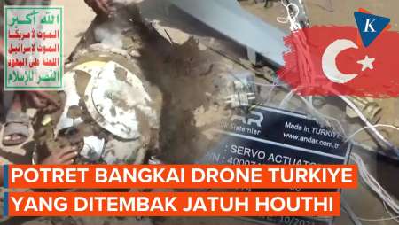 Houthi Pamerkan Bangkai Drone Buatan Turkiye Yang Ditembak Jatuh Di Hajjah Yaman