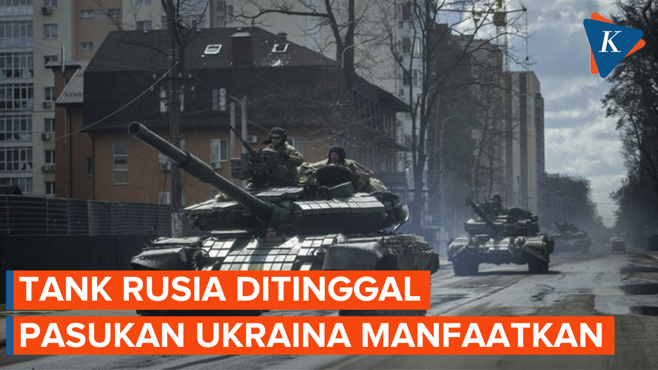 Pasukan Ukraina Gunakan Tank Rusia yang Ditinggal Mundur MIliter Moskwa