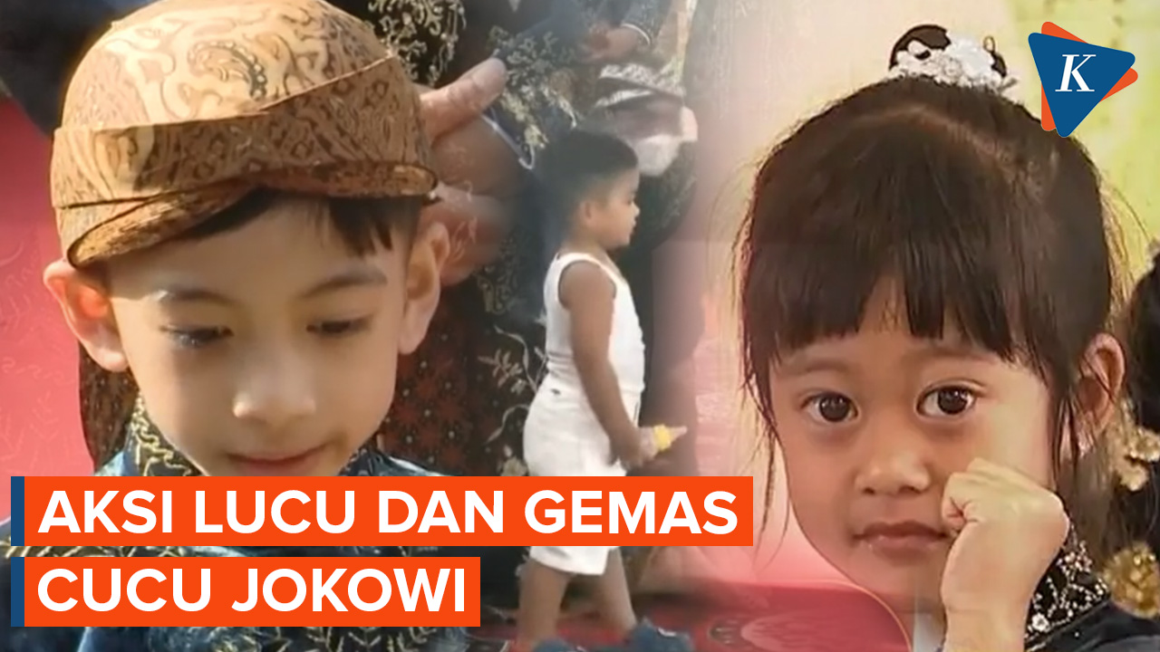 Tingkah Lucu Cucu-cucu Jokowi di Pernikahan Kaesang-Erina