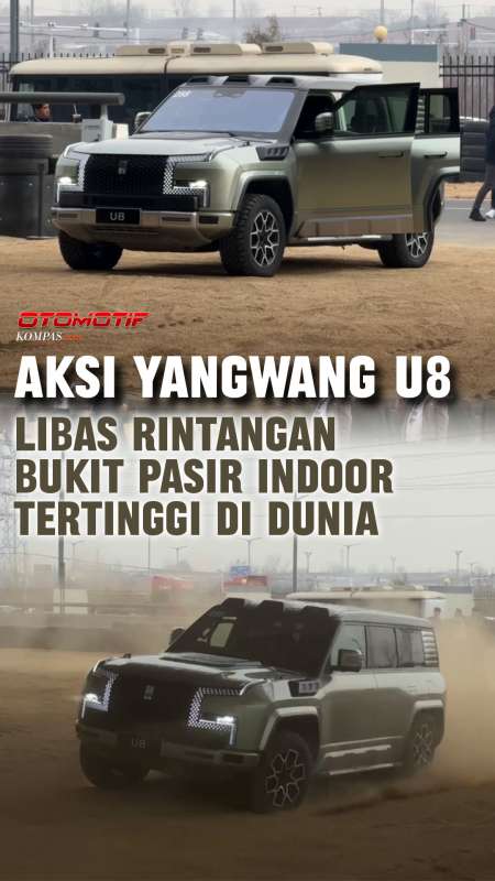 Aksi Yangwang U8 Melibas Lintasan Simulasi Bukit Pasir