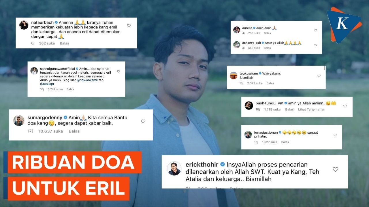 Doa dan Dukungan Banjiri Postingan Instagram Ridwan Kamil untuk Putranya