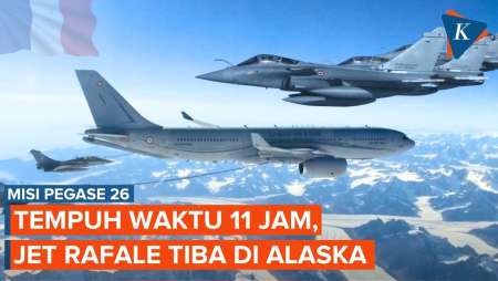 Momen Jet Tempur Rafale Perancis Tiba di Alaska dalam Misi Pegase 26