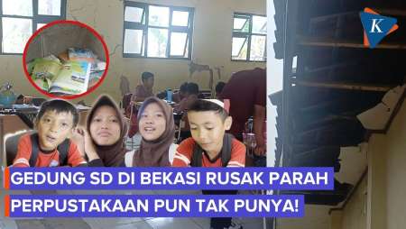 SD di Bekasi Ini Tak Punya Perpustakaan, Kondisi Bangunan Sekolah Bikin Sedih