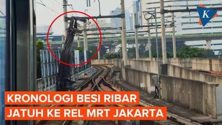 Kronologi Besi Ribar Proyek Gedung Kejagung Jatuh ke Rel MRT Jakarta
