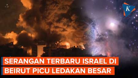 Israel Gempur Beirut Lagi, Picu Ledakan Besar dan Semburan Api