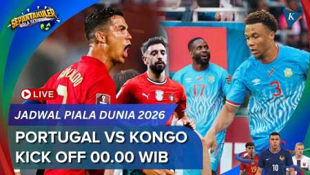 Jadwal Siaran Langsung Portugal Vs Kongo Piala Dunia 2026, Kickoff Pukul 00.00 WIB