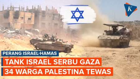 Serangan Tank-tank Israel di Kota Gaza Tewaskan 34 Warga Palestina