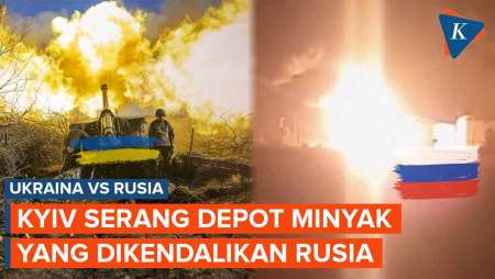 Detik-detik Ukraina Serang Depot Minyak yang Dikendalikan Rusia