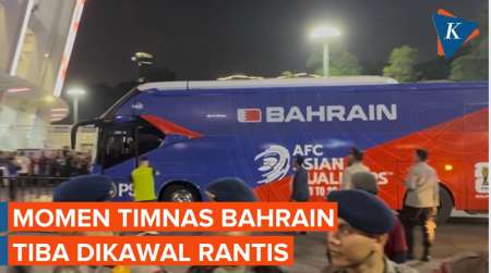 Tiba di GBK, Bus Timnas Bahrain Dikawal Rantis