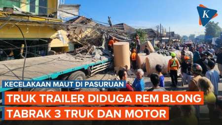 Kecelakaan Pasuruan: Trailer Tabrak 3 Truk Dan Motor, 4 Tewas Di Lokasi