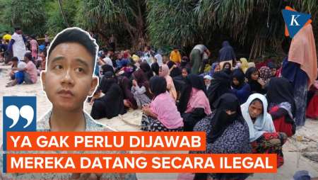 Respons Gibran Saat Ditanya soal Pengungsi Rohingya