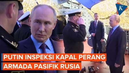 Putin Inspeksi Kapal Korvet Rezkiy, Puji Kekuatan Armada Pasifik Rusia