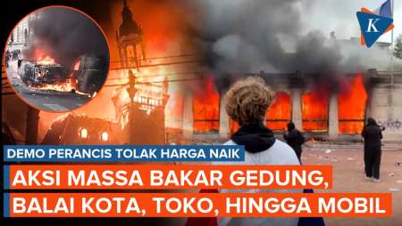 Demo Perancis Membara! Balai Kota, Gedung, Toko, Hingga Mobil Terbakar