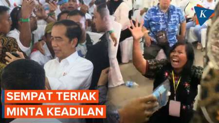 Kronologi Wanita Lempar Air dan Sandal Saat Kunjungan Jokowi