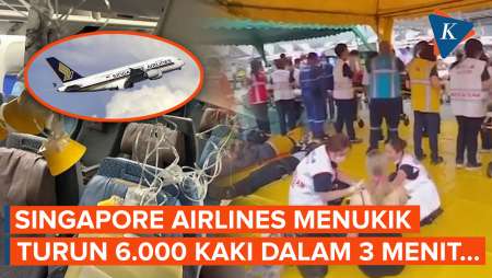 Pesawat Singapore Airlines Menukik Turun 6.000 Kaki dalam 3 Menit