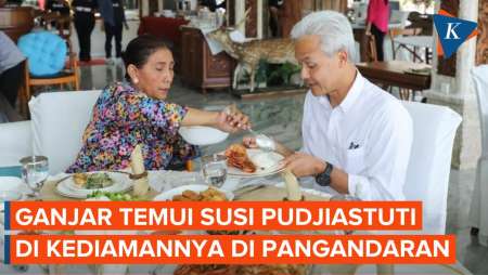 Ganjar Temui Susi Pudjiastuti di Pangandaran