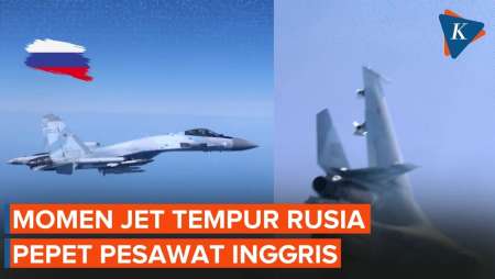Cuma 6 Meter! Jet Tempur Rusia Pepet Pesawat Inggris Di Atas Laut Hitam