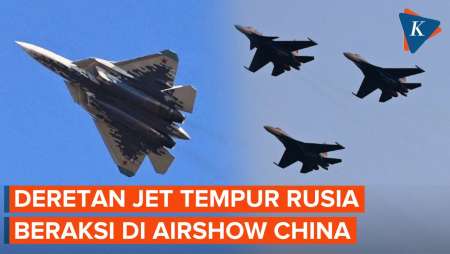 Momen Jet Tempur Su-57 Supersonik Rusia Unjuk Kebolehan di Airshow China