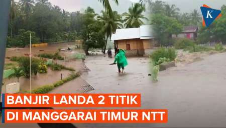 Banjir Melanda 2 Titik di Manggarai NTT Banjir, Sawah Bawang 105 Hektare Terendam
