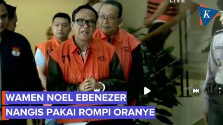 Wamenaker Immanuel Ebenezer Nangis Pakai Rompi Tahanan dan Diborgol