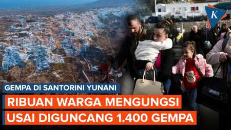 Ribuan Orang Mengungsi Usai Santorini Yunani Diguncang Lebih dari 1.400 Gempa Bumi