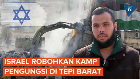 Israel Kerahkan Ekskavator Robohkan Kamp Pengungsi Nur Shams Di Tepi Barat