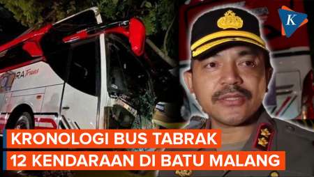 Kronologi Bus Tabrak 12 Kendaraan di Batu Malang, 4 Orang Tewas