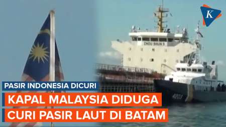 Kapal Malaysia Diduga Curi Pasir Laut Indonesia di Batam dan Dijual ke Singapura