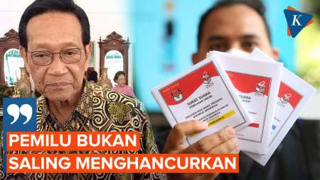 Jelang Hari Pencoblosan, Pesan Sultan HB X: Pemilu Bukan Saling Menghancurkan