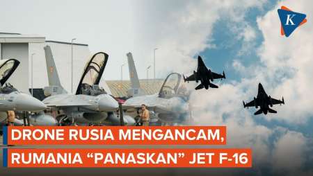 Aksi Jet Tempur F-16 Rumania Antisipasi Drone Rusia