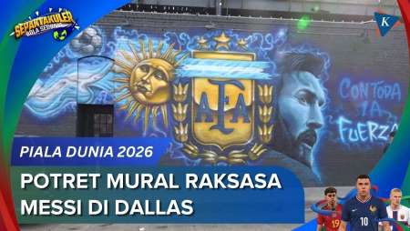 Penampakan Mural Besar Lionel Messi Dan Timnas Argentina Di Dallas AS