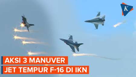 Aksi Jet F-16 Hiasi Langit IKN, Tampilkan 3 Aksi Maneuver