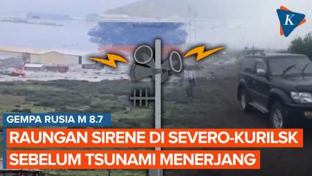 Sirene Peringatan Tsunami di Severo Kurilsk Usai Gempa Bumi Rusia